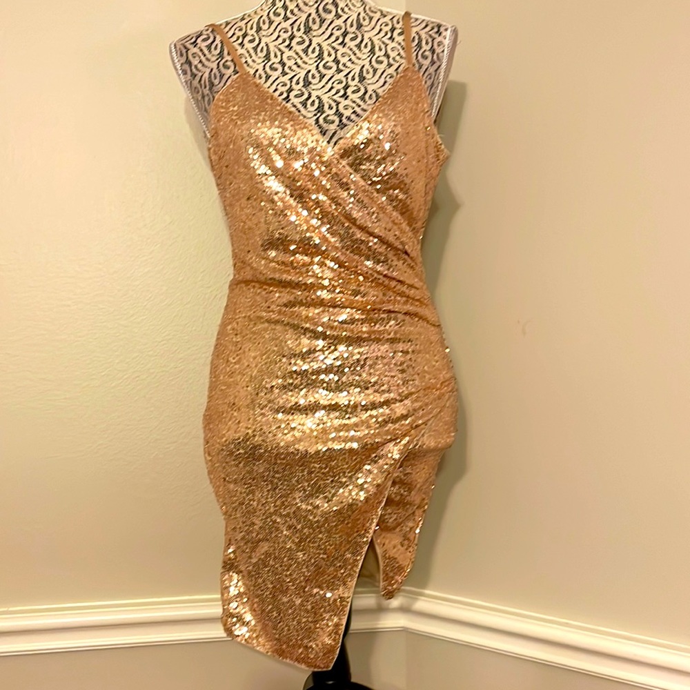 Rosegold sequins dress